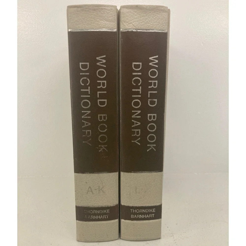 VTG 1973 World Book Dictionary Thorndike Barnhart 2 Vol Set Hardcover Academic
